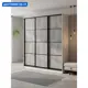 Шкаф-купе Клевер Атина 240x220х45 см 9 полок ЛДСП цвет белый/бетон серый