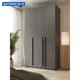 Шкаф распашной Принцесса мелания София3123 120x220x50 см ЛДСП цвет графит