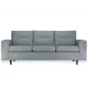 Диван прямой Ramart design Бруно 209x84x80 см искусственная кожа цвет серый