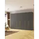 Шкаф распашной Принцесса мелания София 3628 с 8 дверями 320x220x50 см ЛДСП цвет серый