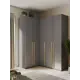 Шкаф распашной Принцесса мелания София 3629/3 с 5 дверями 170x220x50 см ЛДСП цвет серый