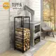Дровница Grostat Home Tерра loft 40x40x120 см металл черный