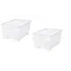 Контейнер для игрушек Ikea Samla 39x28x56 см пластик цвет прозрачный 2 шт.