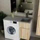 Раковина на стиральную машину Bauedge stil XMY0107 100см цвет серый металлик/черный