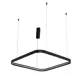 Светильник подвесной светодиодный Italline It013-6024 black 3000k 16 м² теплый белый (желтый) свет цвет черный