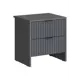 Тумба прикроватная Ridberg Lugano 45x48x37 см 2 ящика ЛДСП цвет серый графит/черный 2 шт.