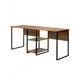 Стол двойной письменный Ridberg Detroit 180x75x54 см ЛДСП цвет темный дуб