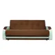 Диван раскладной Meblines Феникс 220x100x90 см велюр цвет кабрио коричневый