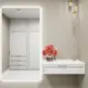 Зеркало с подсветкой One Mirror в алюминиевой раме настенное 170x80см свет холодный белый цвет белое