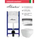 Инсталляция Alentori SISTEMA 50 AL.SIS33T с клавишей CHIAVE A гл/хром AL.CHI012CH Alentori FLUIRE 208 унитаз микролифт глянцевый белый