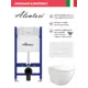 Инсталляция Alentori SISTEMA 50 AL.SIS33T с клавишей CHIAVE H матовый белый AL.CHI018WM Alentori FLUIRE 110 Vortex унитаз микролифт глянцевый белый