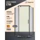 Душевой уголок Belgranio Etna Etna трапеция 100x100см черный профиль эффект стекла прозрачный