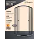 Душевой уголок Belgranio Cellini Cellini 1/4 круга 100х100см черный профиль эффект стекла прозрачный
