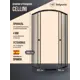 Душевой уголок Belgranio Cellini Cellini 1/4 круга 90х90см черный профиль эффект стекла прозрачный