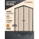 Душевой уголок Belgranio Palmira Palmira квадрат 90х90см черный профиль эффект стекла прозрачный