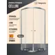 Душевой уголок Belgranio Cellini Cellini 1/4 круга 80х80см хромированный профиль эффект стекла прозрачный