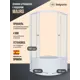 Душевой уголок Belgranio Mauro BL0000061800 1/4 круга с поддоном 90х90см профиль белый эффект стекла прозрачный