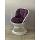 Кресло садовое Ajurio Л84_01-6 Queen 76 см x 76 см x 85 см текстиль белый