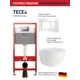 Комплект инсталляция с унитазом Tece 9400413AL.FLU40106.W цвет белый
