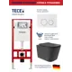 Инсталляция TECE spring с круглыми клавишами белый глянцевый унитаз подвесной безободковый ADT Long 52.5x34.5 Vortex черный матовый квадрат