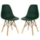 Стулья для кухни Стулбержи со спинкой Eames 2 шт темно-зеленый