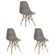 Стулья для кухни Стулбержи со спинкой Eames 3 шт серо-коричневый