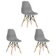 Стулья для кухни Стулбержи со спинкой Eames 3 шт темно-серый