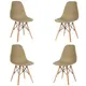 Стулья для кухни Стулбержи Eames 4 шт со спинкой кофе с молоком
