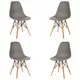 Стулья для кухни Стулбержи Eames 4 шт со спинкой серо-коричневый