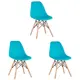 Стулья для кухни Стулбержи со спинкой Eames 3 шт бирюзовый