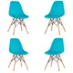 Стулья для кухни Стулбержи Eames 4 шт со спинкой бирюзовый