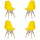 Стулья для кухни Стулбержи Eames 4 шт со спинкой желтый