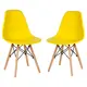 Стулья для кухни Стулбержи со спинкой Eames 2 шт желтый