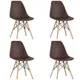 Стулья для кухни Стулбержи Eames 4 шт со спинкой шоколад