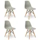 Стулья для кухни Стулбержи Eames 4 шт со спинкой серый