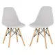 Стулья для кухни Стулбержи со спинкой Eames 2 шт светло-серый