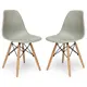 Стулья для кухни Стулбержи со спинкой Eames 2 шт серый