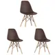 Стулья для кухни Стулбержи со спинкой Eames 3 шт шоколад