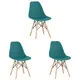 Стулья для кухни Стулбержи со спинкой Eames 3 шт аквамарин