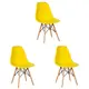 Стулья для кухни Стулбержи со спинкой Eames 3 шт желтый