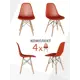 Стулья для кухни Стулбержи комплект Eames Mesh 4 шт красный