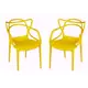 Стул для кухни Стулбержи пластиковый Masters 2 шт. желтый