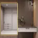 Зеркало с подсветкой One Mirror в алюминиевой раме настенное 200х90см свет теплый белый цвет черное