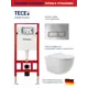 Инсталляция TECE spring Base с прямоугольными клавишами хром глянцевый унитаз подвесной ADT 52.5x36 микролифт белый матовый форма овал
