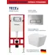 Инсталляция TECE spring Base с прямоугольными клавишами хром глянцевый унитаз подвесной ADT 52x37 микролифт белый матовый форма квадрат