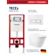Инсталляция TECE spring с прямоугольными клавишами белый глянцевый унитаз подвесной безободковый ADT 52.5x36 микролифт белый матовый конус