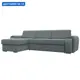 Диван угловой Лига-025 левый угол Лига диванов 122889L 268x88x160 см рогожка цвет амур 07 серый
