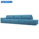 Диван прямой Прага Модерн Лонг подлокотник слева Лига диванов 123376L 380x90x118 см рогожка цвет амур 10 голубой