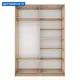 Шкаф-купе Мебельная компания е1 500399 230x160x57 см 8 полок ЛДСП цвет сонома