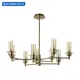 Люстра на штанге Lumion Madonna Lmn_6554_9c 9 ламп 18 м² цвет бронза/коньяк
